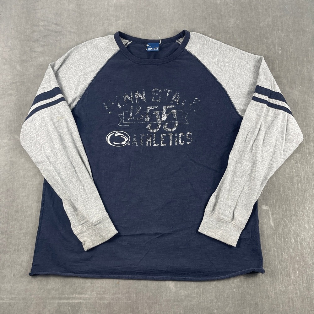 Penn State OVB Mens XL Navy Blue Athletics Raglan Long Sleeve‎ T-Shirt